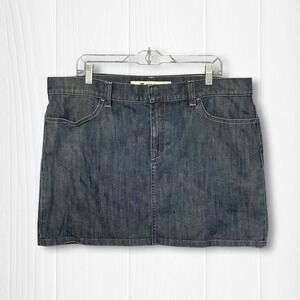 VTG Y2K Gap Denim Stretch Five Pocket Mini Skirt Women 16 Blue